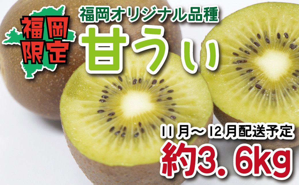 2022年11月～12月発送】福岡県オリジナル品種 国産 キウイ「甘うぃ」約3.6kg キウイフルーツ - 福岡県太宰府市｜ふるさとチョイス -  ふるさと納税サイト