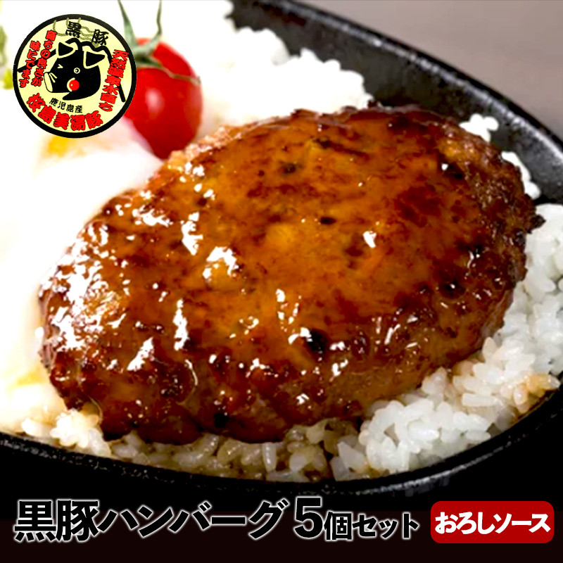 【黒豚】桜島美湯豚ハンバーグ（おろしソース）150g×5個