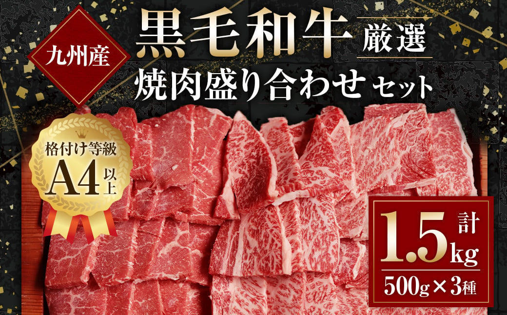 九州産 黒毛和牛 厳選 焼肉 盛り合わせ セット 約1.5㎏ A4 A5 - 熊本県多良木町｜ふるさとチョイス - ふるさと納税サイト