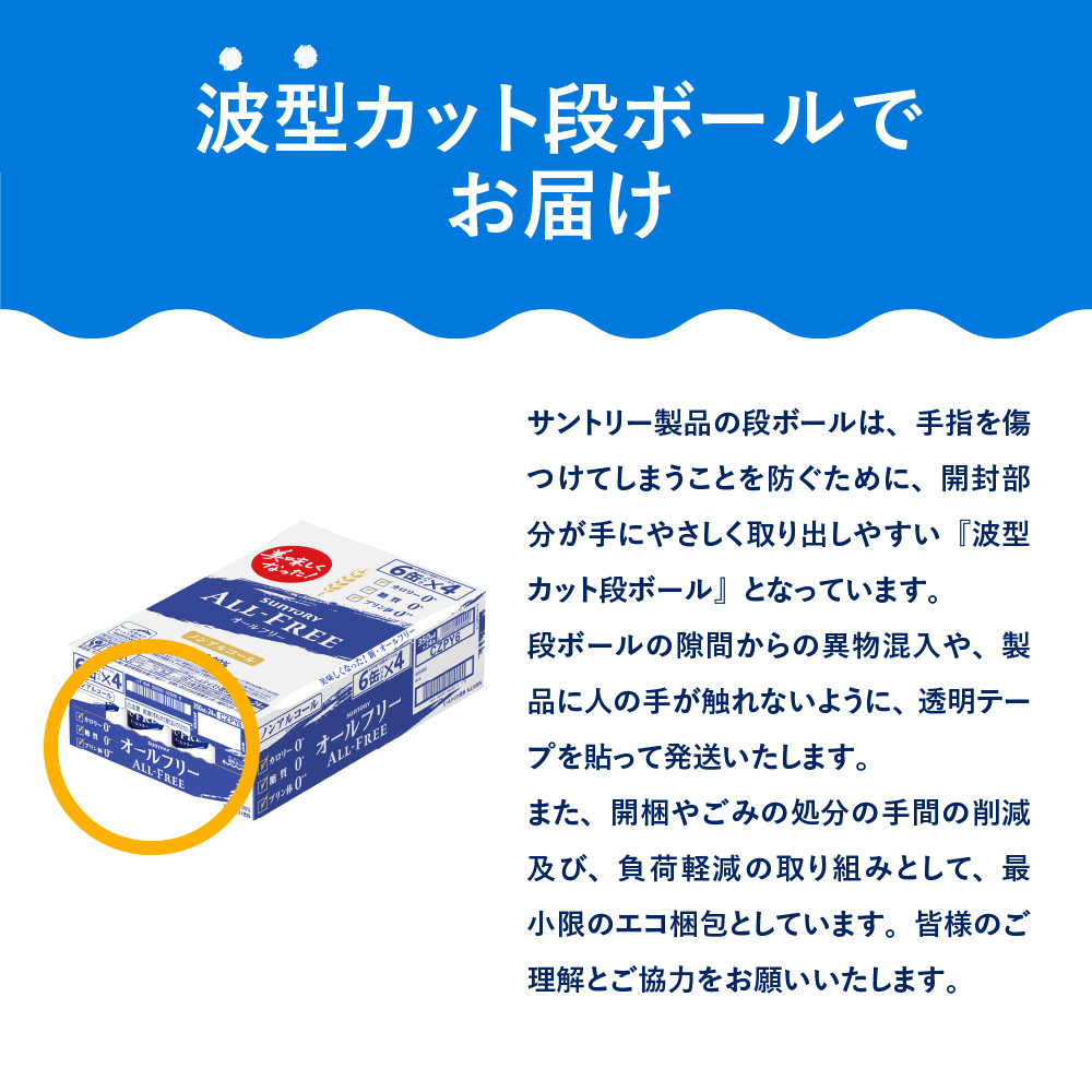 ノンアルコール ビール オールフリー 350ml × 24本 【サントリー】〈天然水のビール工場〉群馬 県 千代田町※沖縄・離島地域へのお届け不可 -  群馬県千代田町｜ふるさとチョイス - ふるさと納税サイト