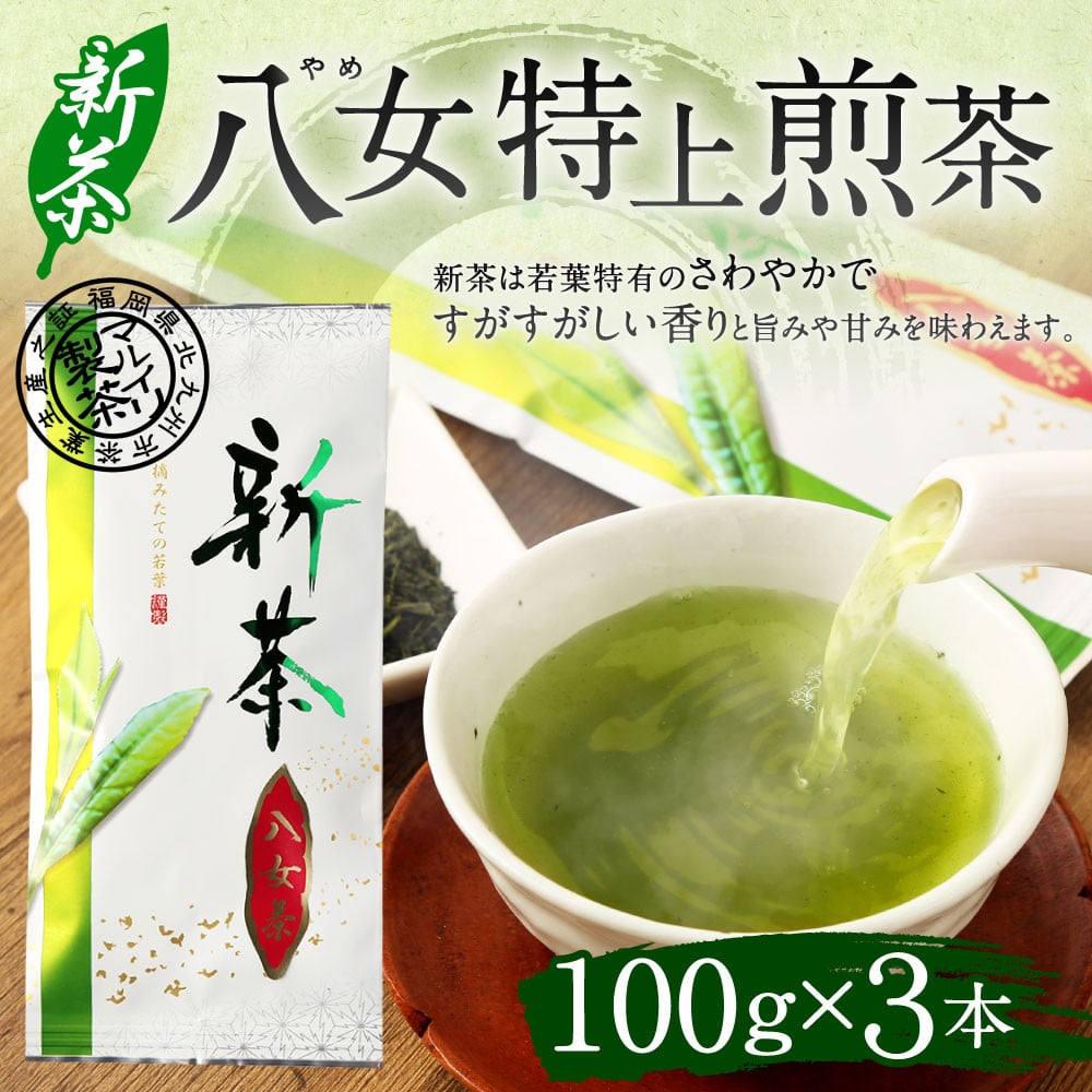 2022新作モデル 八女茶 特上煎茶 100g×3本 fucoa.cl