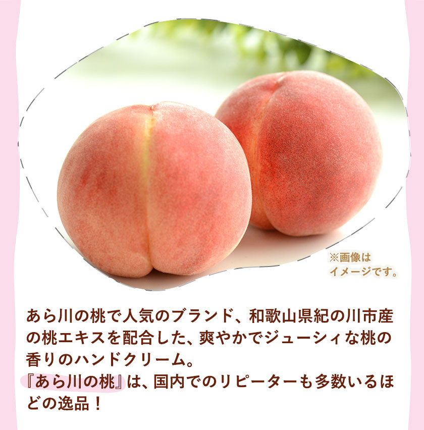 あら川の桃農家と一緒に作った」桃のはんどくりぃむ2個 紀の川フルーツ・ツーリズム《90日以内に順次出荷(土日祝除く)》和歌山県 紀の川市  ハンドクリーム 桃 もも 和歌山県紀の川市｜ふるさとチョイス ふるさと納税サイト