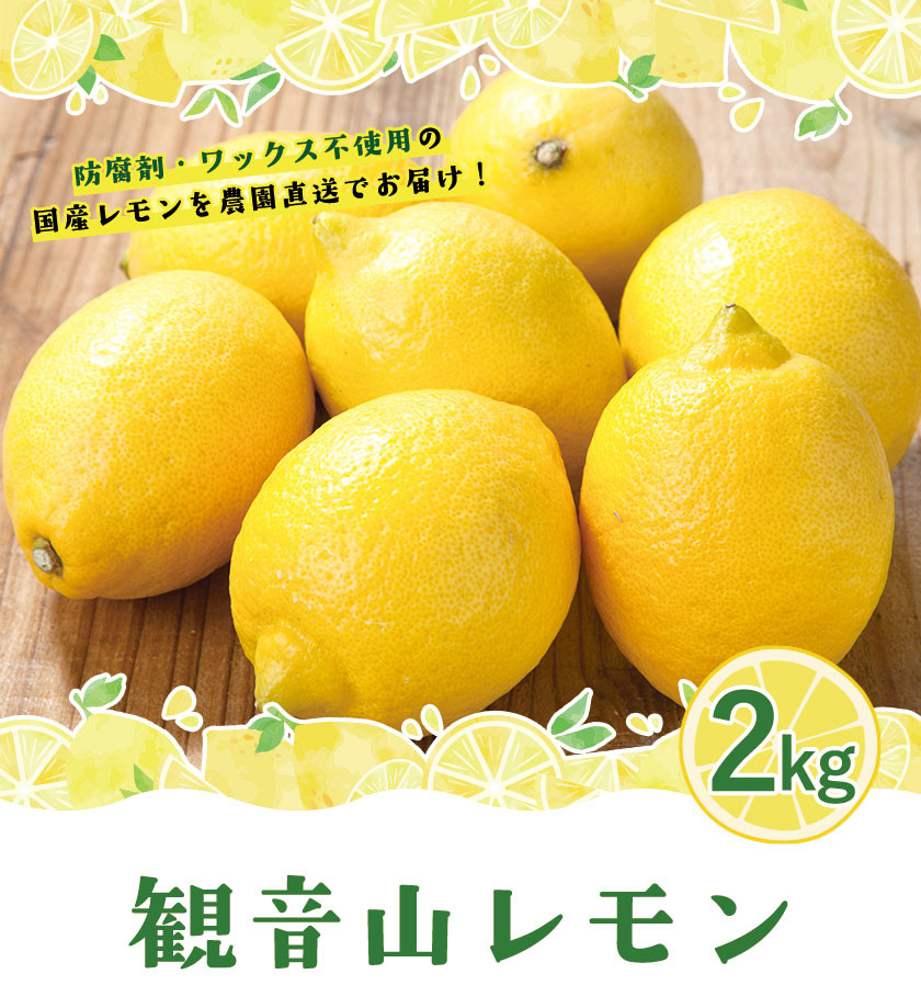 ふるさと納税 紀の川市 和歌山県産 レモン 2kg サイズ混合 - みかん