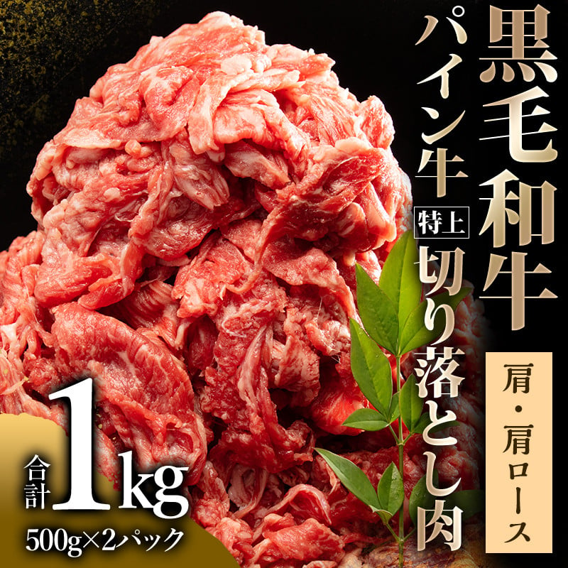 市場 ふるさと納税 500ｇ×2 翌月末迄に順次出荷します パイン牛切り落とし ※入金確認後 宮崎県産黒毛和牛