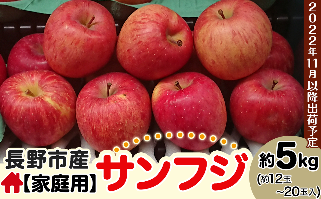 J0659長野市産【家庭用】サンフジ約5kg【2022年11月以降出荷予定】(さらしな青果) - 長野県長野市｜ふるさとチョイス - ふるさと納税サイト