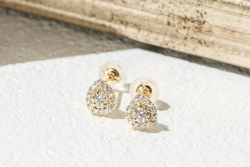K18 ドロップデザインダイヤピアス 0.34ct 43-5417 - 山梨県甲府市 