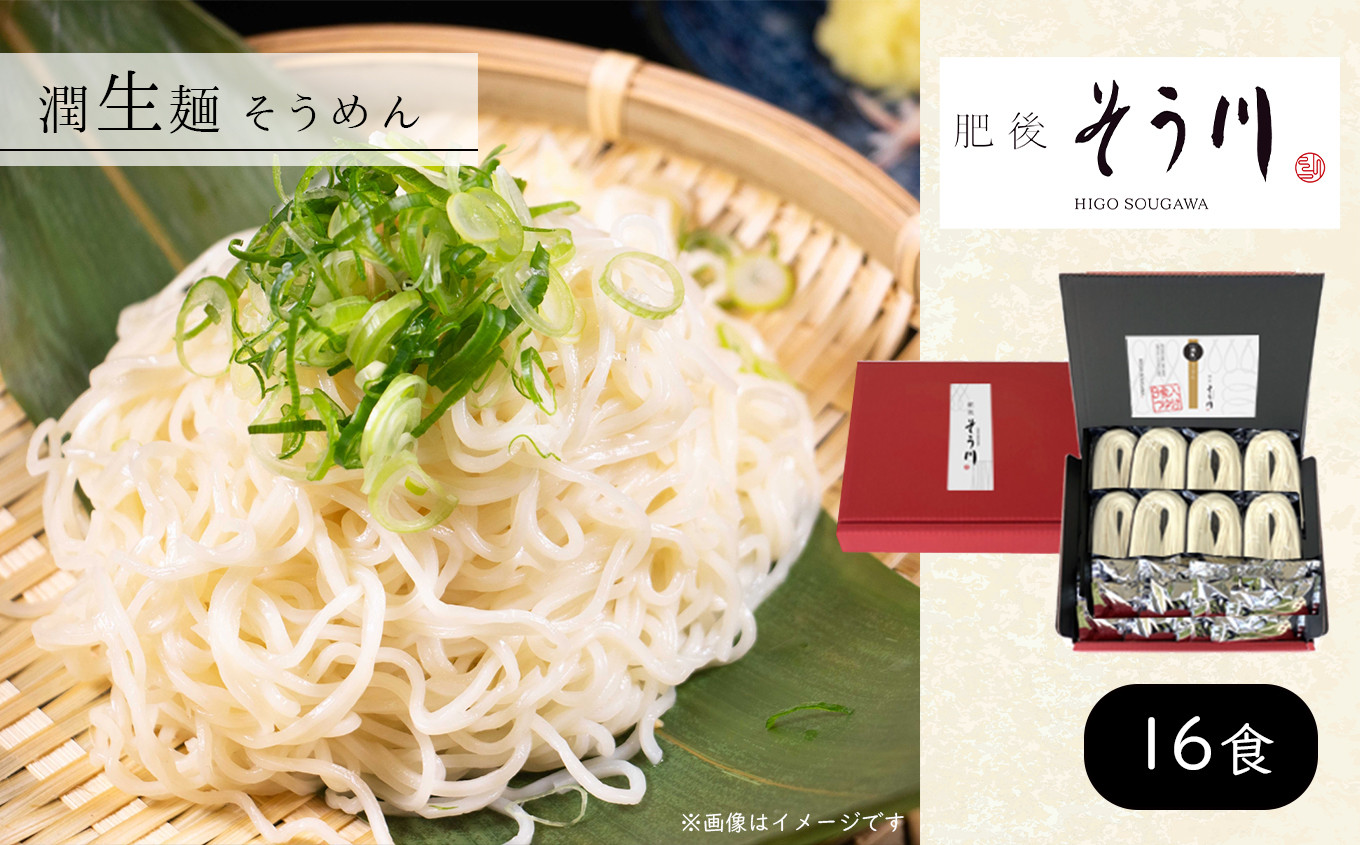 16食入り　潤生麺　そうめん　熊本県玉名市｜ふるさとチョイス　ふるさと納税サイト