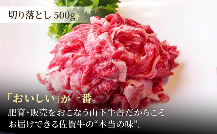 【全3回定期便】佐賀牛 おうちごはんセットA ( 切り落とし 500g・ミンチ 300g・牛すじ 300g ) 【山下牛舎】 [HAD121]