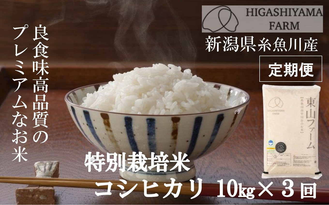 令和５年産新米予約【定期便３ヶ月お届け】特別栽培米「コシヒカリ