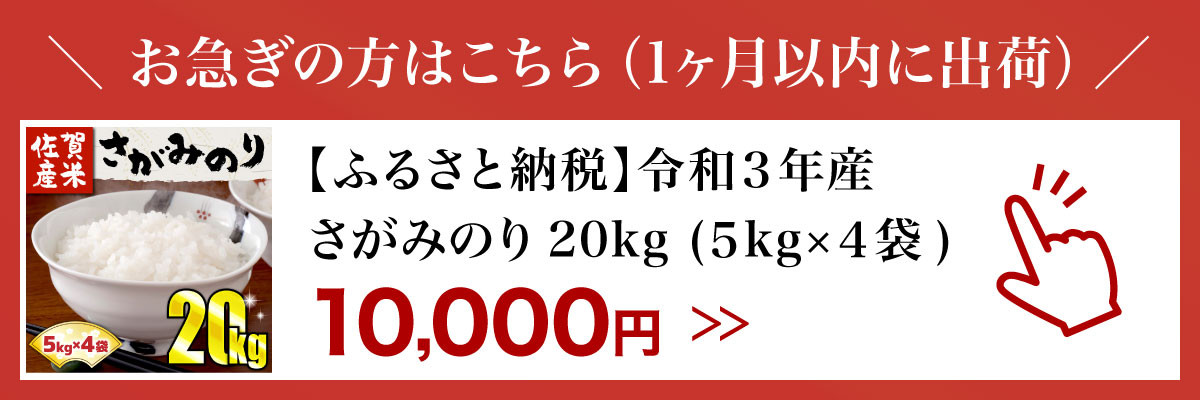 新米】20㎏ 令和4年産 さがみのり (5kg×4袋) B-858 - 佐賀県上峰町｜ふるさとチョイス - ふるさと納税サイト