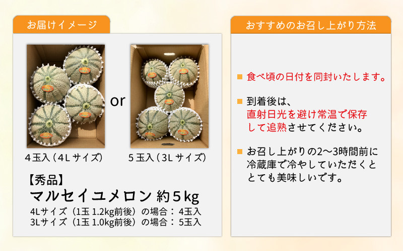 先行予約】マルセイユメロン 約5kg 秀品（4L～3L 4～5玉入）深みのある甘さ とろける濃厚な赤肉！農家直送 有機肥料 低農薬 ※2023年6月上旬より順次発送  - 福井県あわら市｜ふるさとチョイス - ふるさと納税サイト