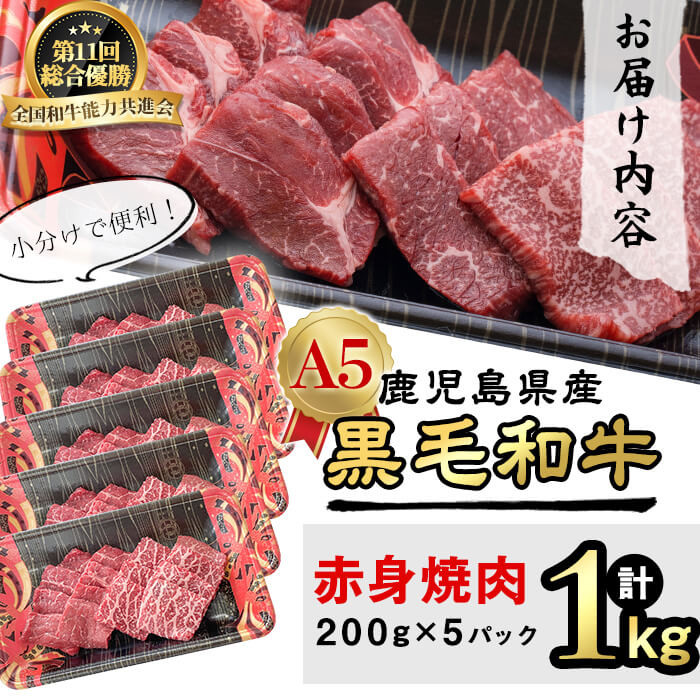 b0-139 鹿児島県産A5等級黒毛和牛焼肉1kg(200g×5P) - 志布志市志布志市 | ふるさと納税 [ふるさとチョイス]