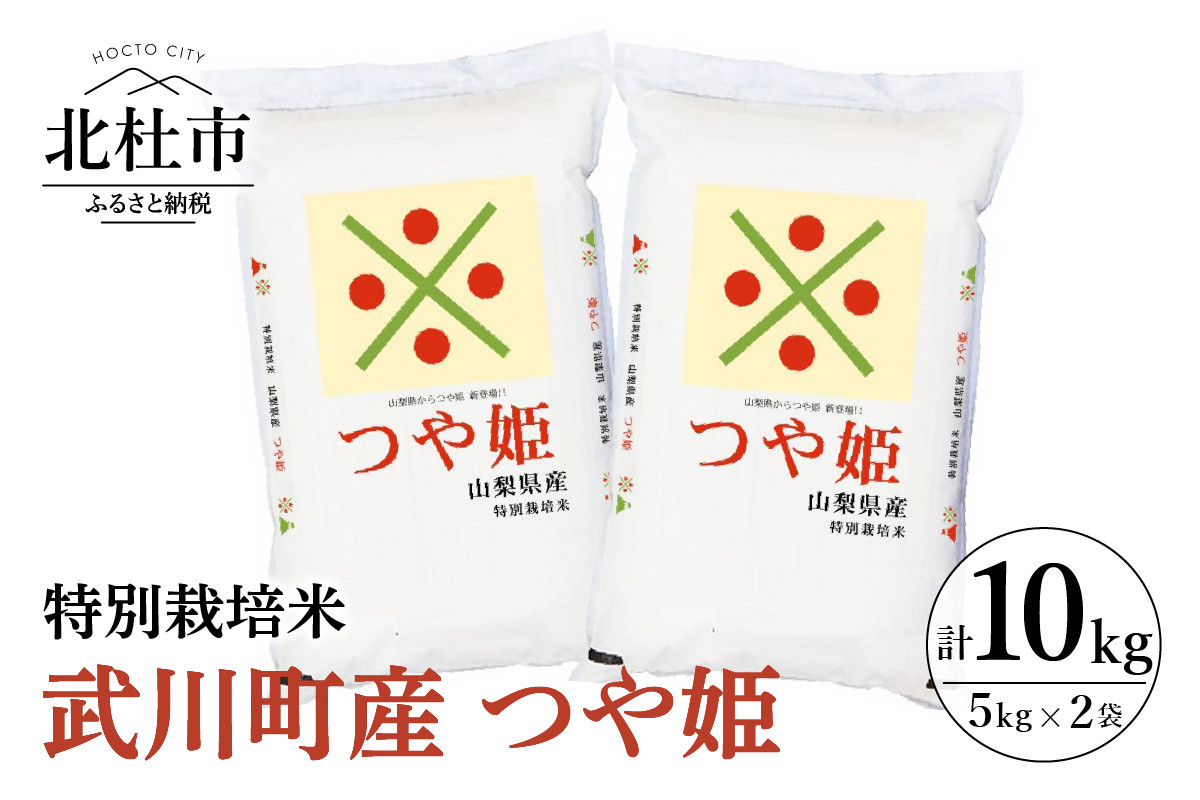 令和5年度米 特別栽培米 武川町産つや姫 ５㎏×２袋 - 山梨県北杜市