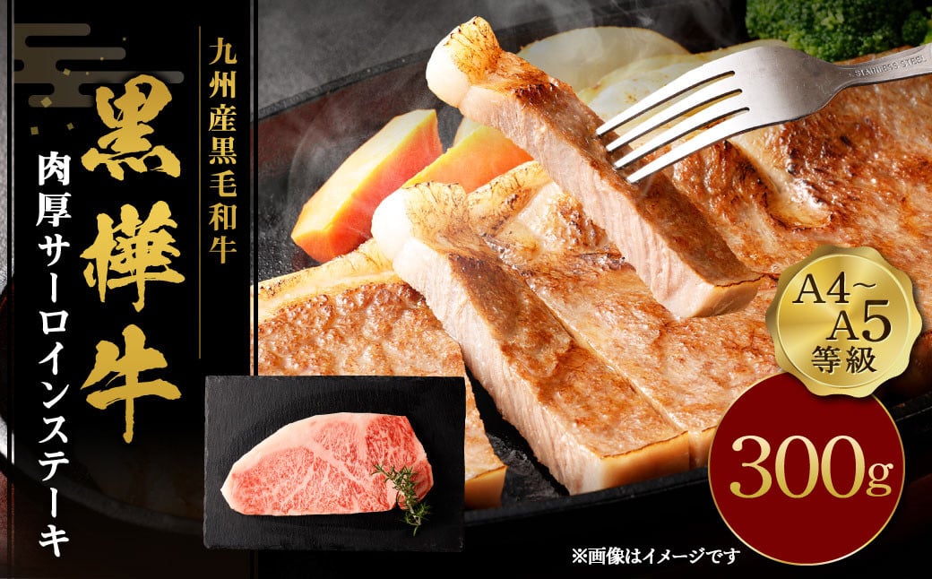 ステーキ 牛肉 A4～A5等級 肉厚 サーロインステーキ 300g×1パック 和牛 黒毛和牛 冷凍 熊本県産 九州産 国産 九州産黒毛和牛 杉本本店  黒樺牛 アウトドア BBQ キャンプ