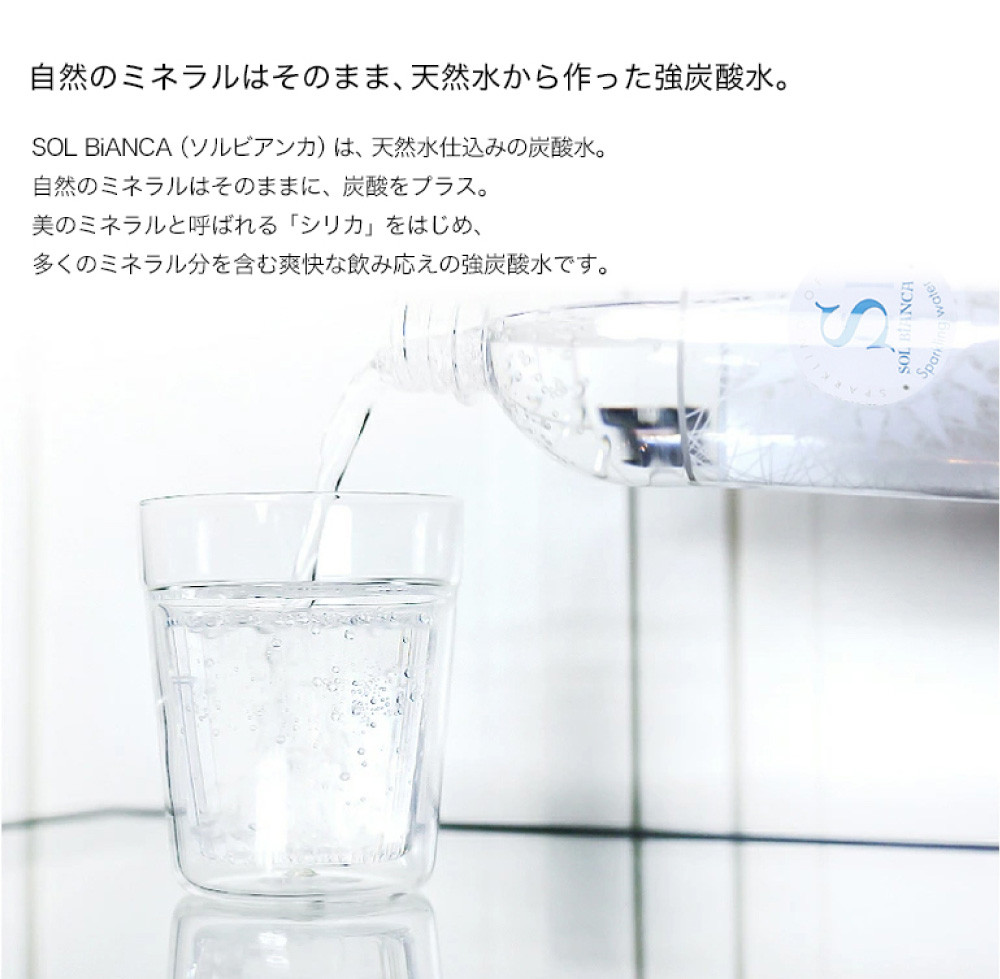 Ｃ－５６【定期便6ヶ月コース】ミネラル炭酸水 ソルビアンカ ラベル
