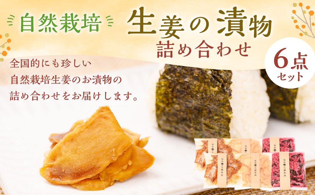 自然栽培 生姜の漬物 詰め合わせ 3種 - 熊本県八代市｜ふるさと