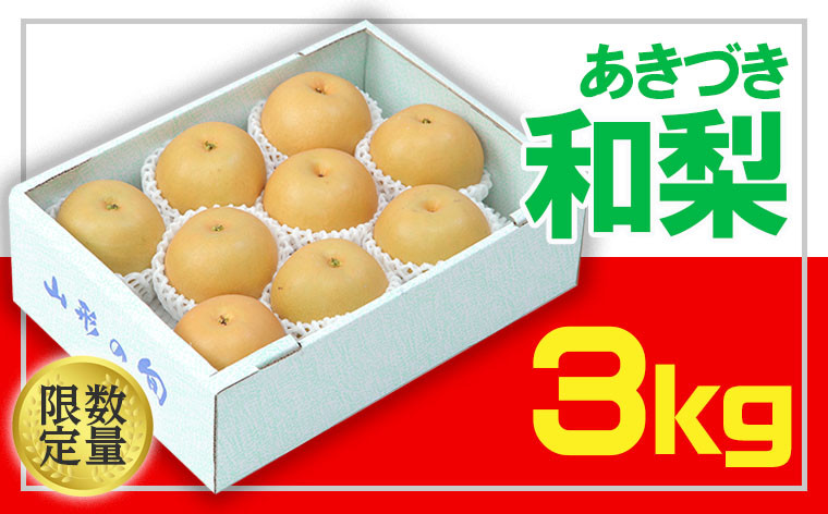 山形県山形市｜ふるさとチョイス　【令和6年産先行予約】FU22-028　☆フルーツ王国山形☆和梨(あきづき)　3kg　秀品　ふるさと納税サイト