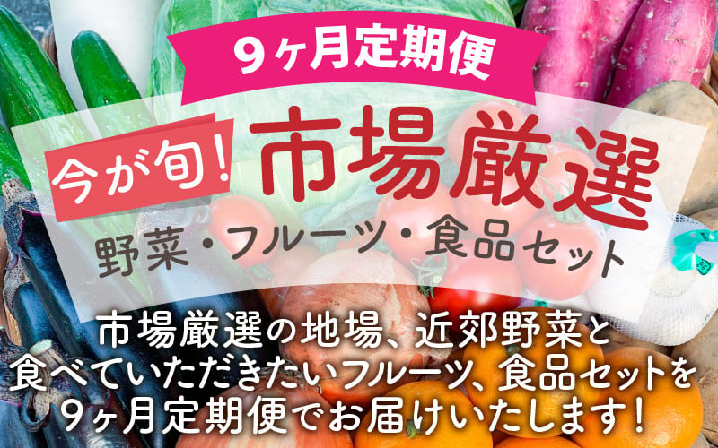 044-i001] 野菜 定期便 ≪9ヶ月連続お届け≫今が旬！『市場厳選』野菜