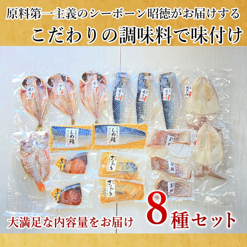 目利きが選んだごちそう旬魚 8種11枚7切 セット 干物 粕漬け しめ鯖