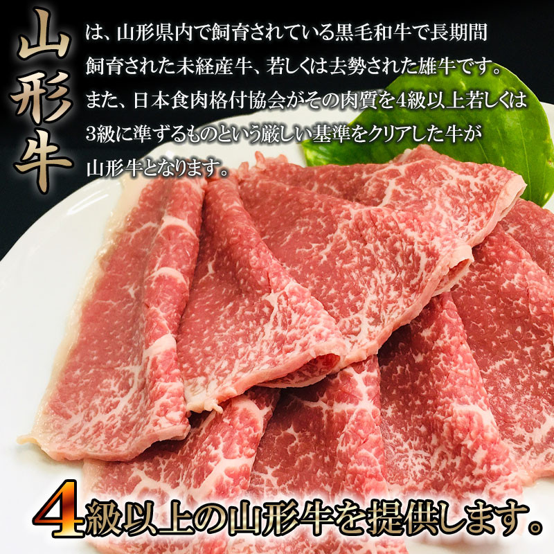 ふるさと納税 B05-301　厳選　山形牛ローススライス（２〜３人前）　長南牛肉店 山形県鶴岡市