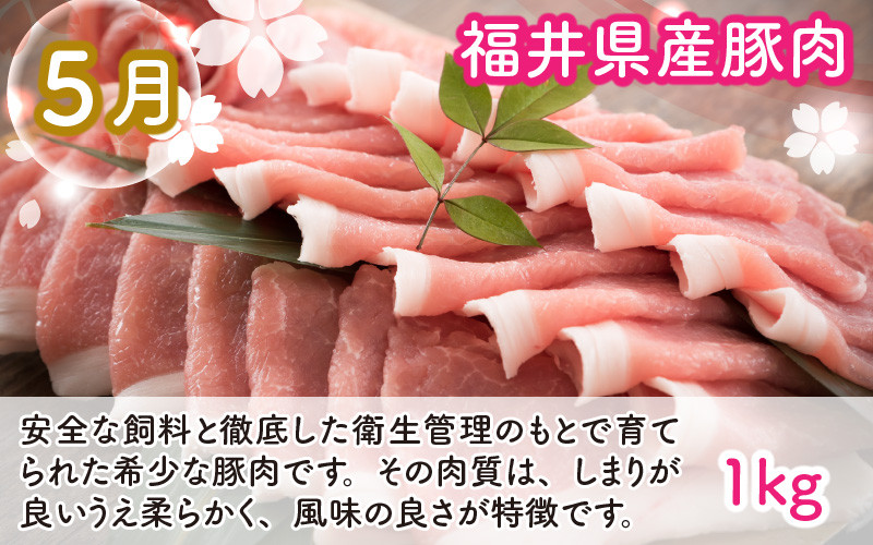 5月 福井県産豚肉 1㎏