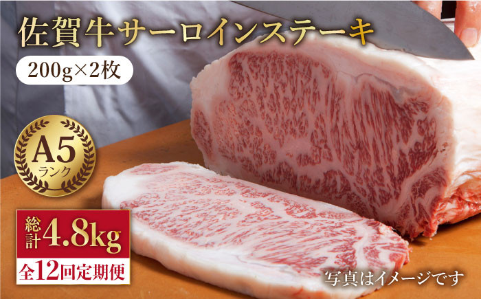 全12回定期便】佐賀牛 サーロイン ステーキ 400g 200g × 2枚 【肉の三栄】 [HAA062] 佐賀県江北町｜ふるさとチョイス  ふるさと納税サイト