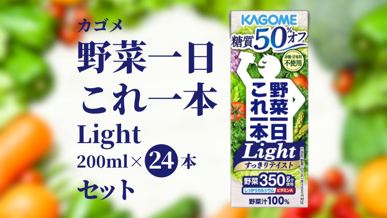 ふるさと納税 カゴメ 野菜一日これ一本（200ml*24本入）[一日分の野菜