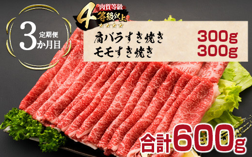 ≪4か月お楽しみ定期便≫宮崎牛すき焼きバラエティセット(総重量2.4kg)　肉　牛　牛肉　国産 JC1-23