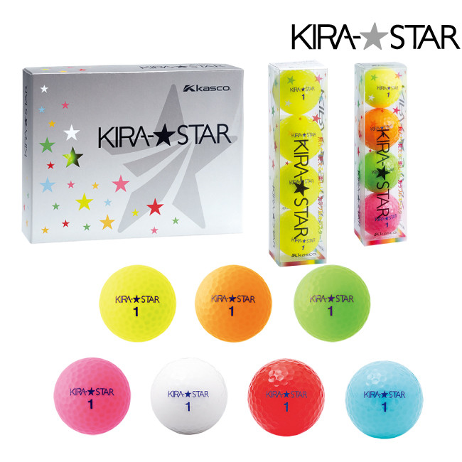ゴルフボール ゴルフ カラーボール KIRA STAR 12球入 １ダース 
