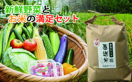新鮮野菜とお米5kgの満足セット【寄付金額15,000円】  