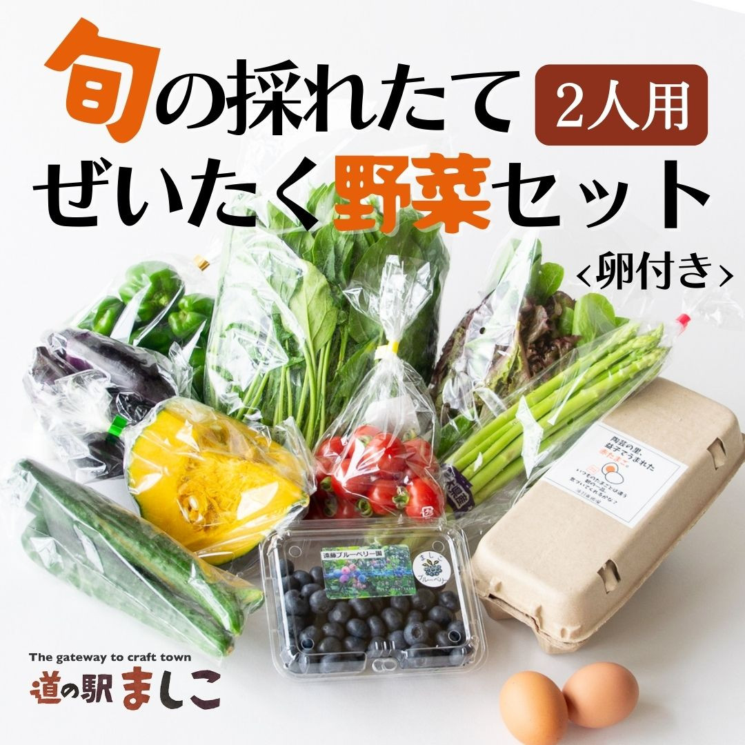 AA001 旬の採れたてぜいたく野菜セット 卵付き♪ 2人用 - 栃木県益子町