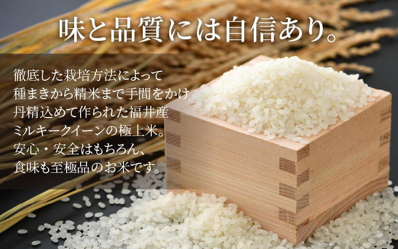 令和5年産 ミルキークイーン 精米 5kg×2袋（計10kg） 特別栽培米 農薬