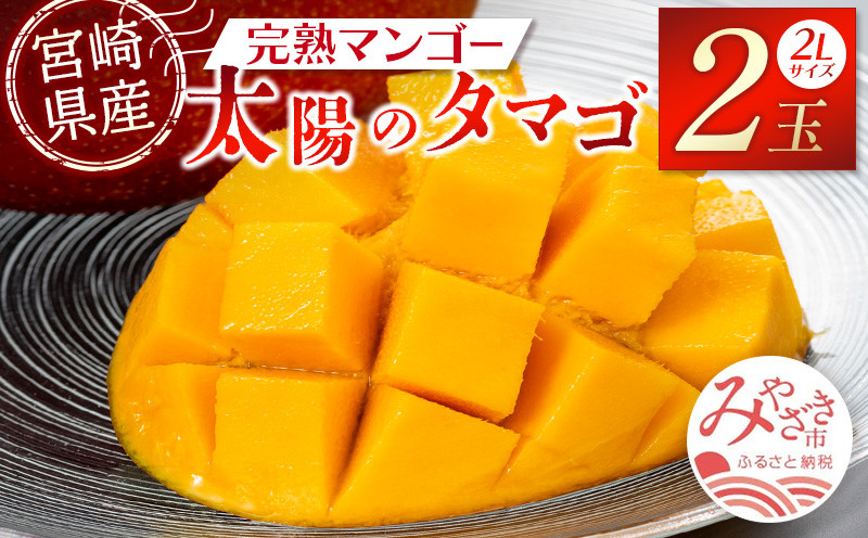 ふるさと納税 新富町 宮崎特産品 完熟マンゴー「太陽のタマゴ」2L×2個