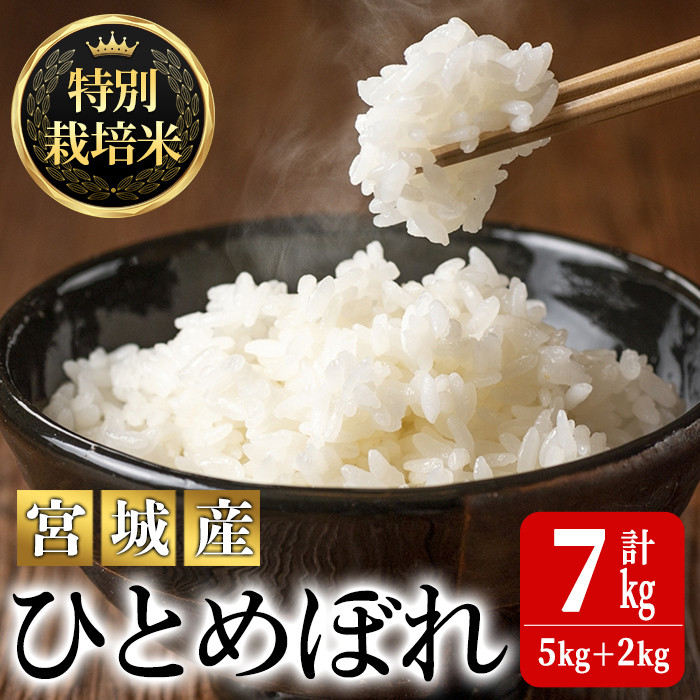 ＜令和5年産＞特別栽培米 ひとめぼれ 7kg ta219【JA新みやぎ】