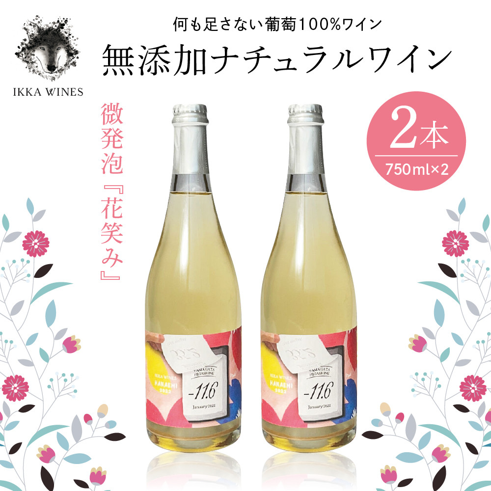 無添加ナチュラルワイン 微発泡『花笑み』2本セット IKKA WINES【201