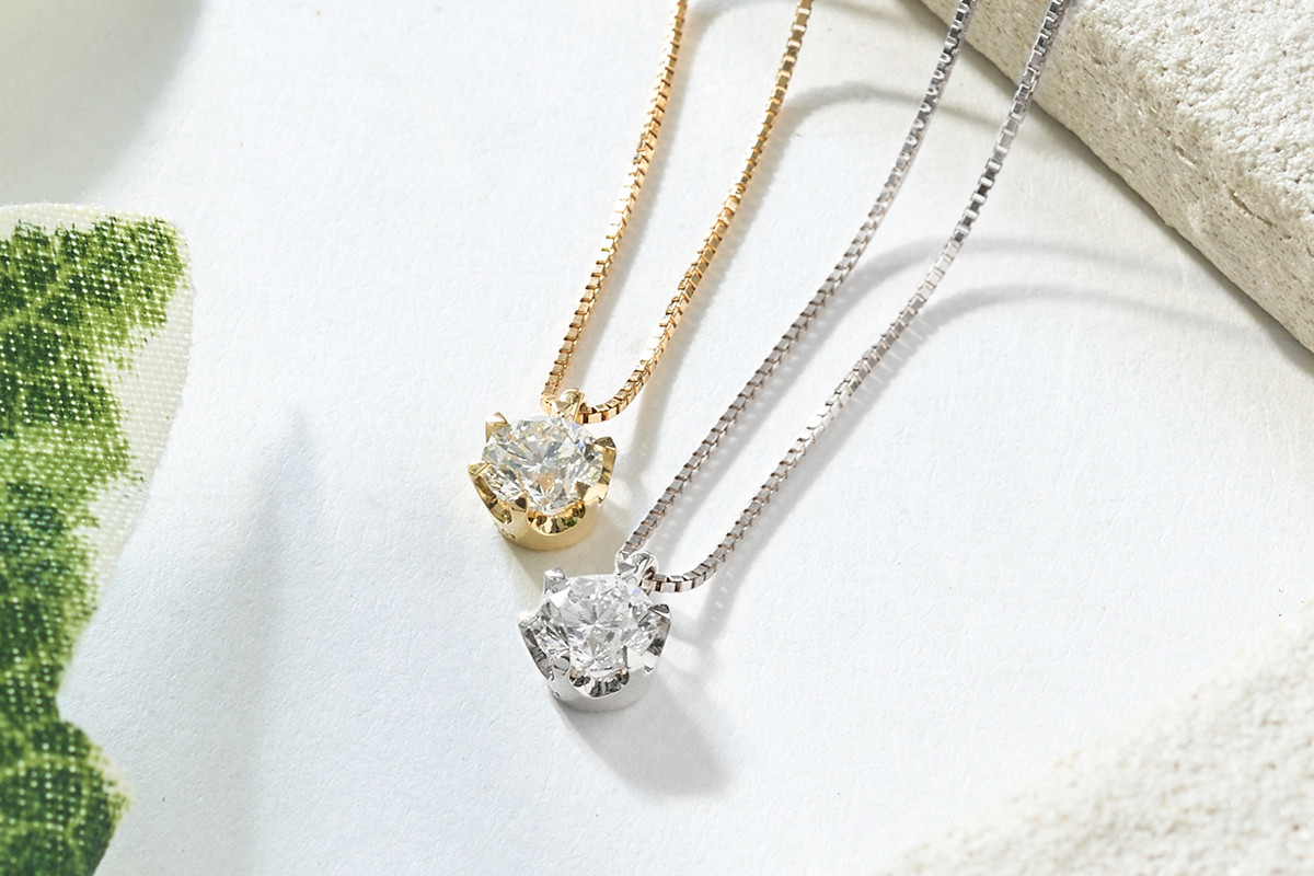 水滴形 天然ダイヤモンドペンダントトップ0.5ct k18 - ネックレス