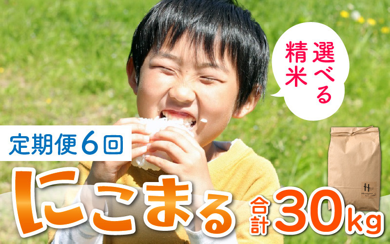 令和5年産新米】《定期便6回》にこまる 5kg（計30kg）＜選べる精米