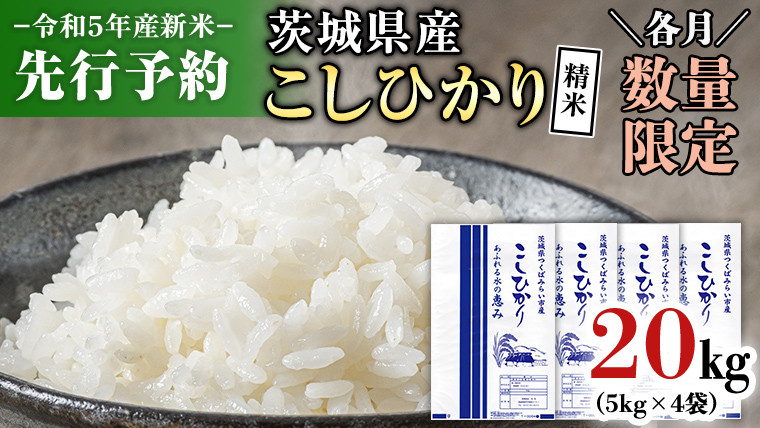 新米 先行予約 開始！】《 令和5年産 》茨城県産 コシヒカリ 精米 20kg