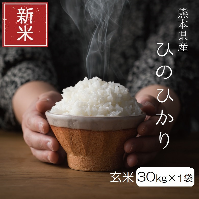 玄米30kg（30kg×1袋）　ふるさと納税　ひのひかり　令和5年産　新米　熊本県和水町-