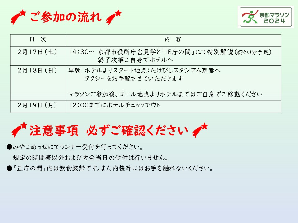 【京都マラソン2024】出走権1名様分＋ザ・リッツ・カールトン京都 2泊3日ペア宿泊券 ＜グランドデラックスカモガワリバービュー＞