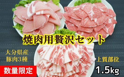 大分県産豚肉上質部位３種焼肉セット