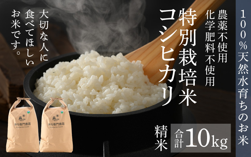 R5 伊与衛門農園の特別栽培米 コシヒカリ 精米 10kg（5kg×2袋）無農薬