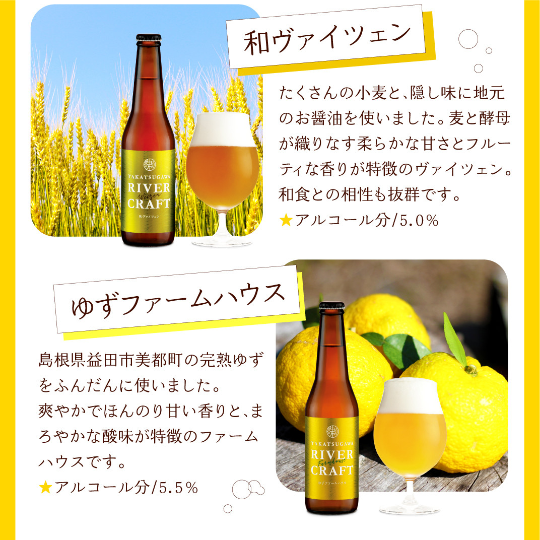 6種のクラフトビール（6本セット）【益田マスカットエール 吉賀茶