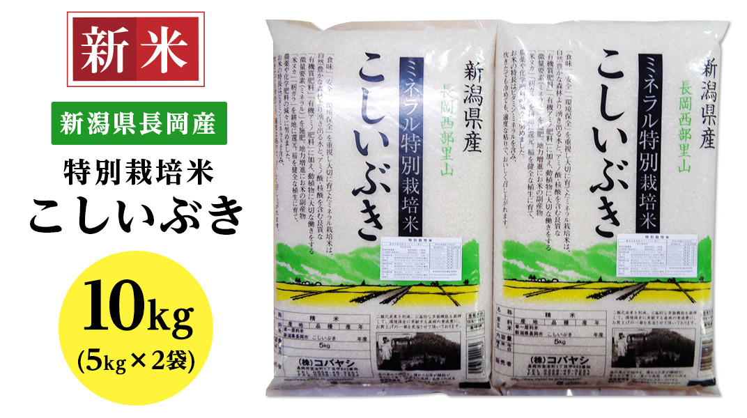 B7-43新潟県長岡産特別栽培米こしいぶき10kg（5kg×2袋） - 新潟県長岡