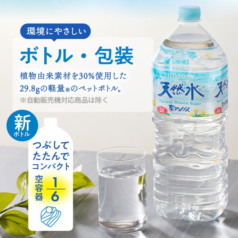 サントリー SUNTORY 阿蘇の天然水ペットボトル（２LX６本入） - 酒