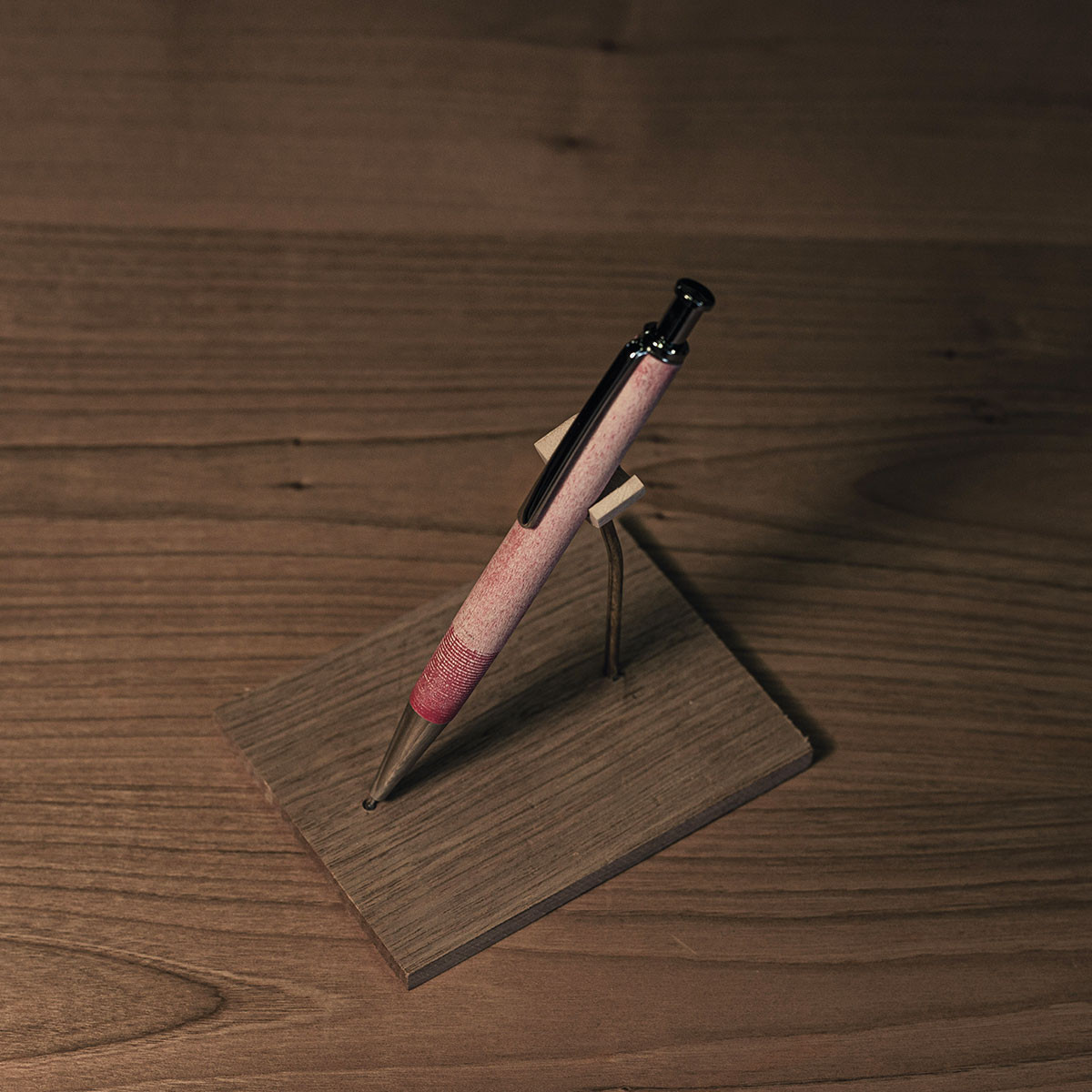 美品 木軸ペン(紅白、ブルー)セット品 文房具・ステーショナリー 