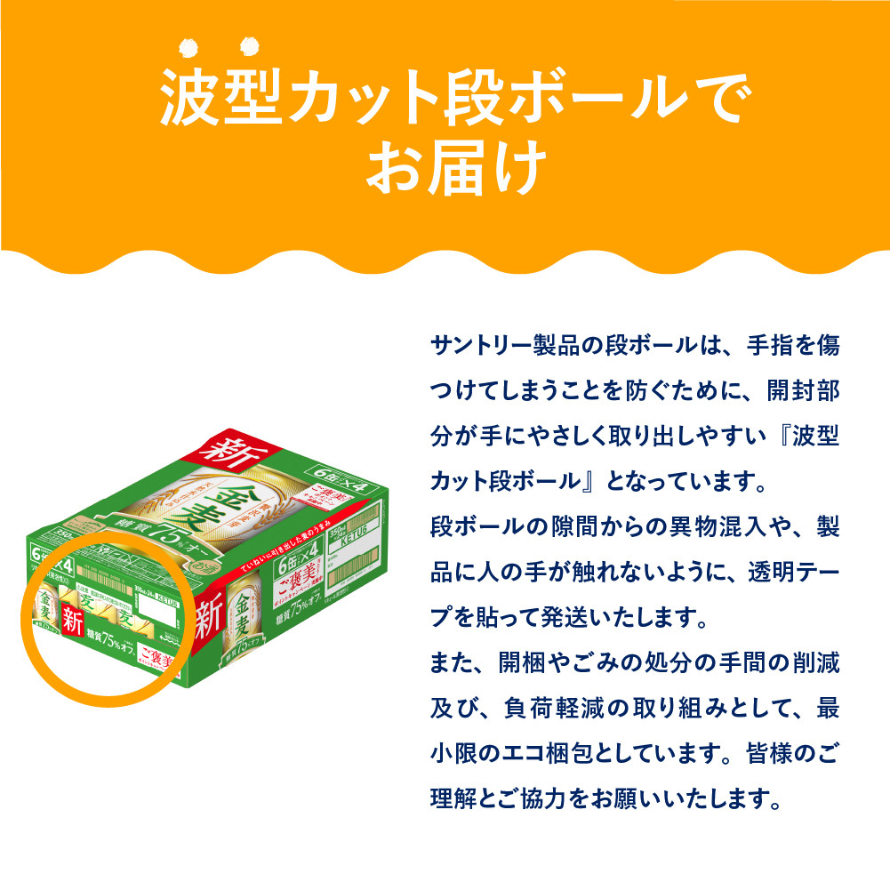 金麦 糖質 75％ オフ サントリー 350ml × 24本 〈天然水のビール工場