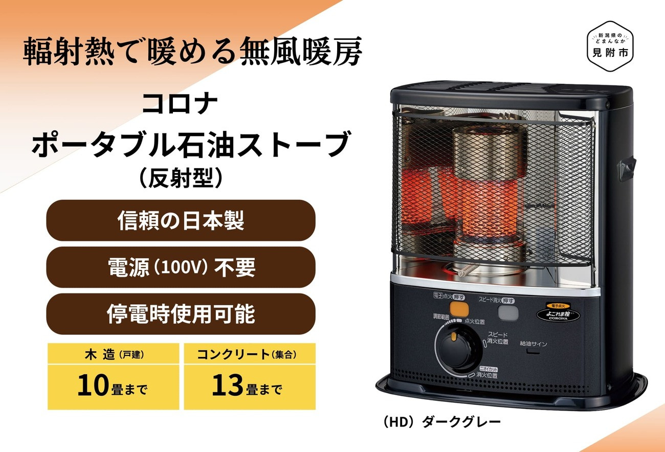 【コロナ】ポータブル石油ストーブ（反射型）SX-E3723Y(HD)