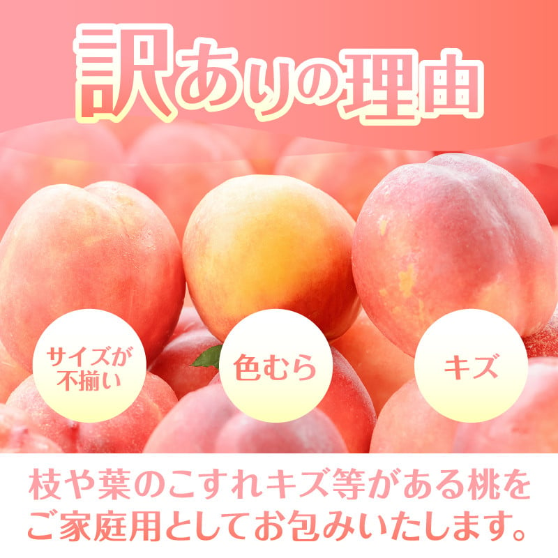 訳あり】桃の里 完熟桃 2kg以上（5〜8玉）（HK）B-443 【山梨県 フルーツ もも 桃 モモ ピーチ 白鳳系 白桃系 リピーター 人気 新鮮  デザート 甲州市 ギフト くだもの 果樹 贈答 果物 フ旬 品種 おまかせ 家庭用 果実 先行予約 期間限定 令和6年 2024年発送】 - 山梨県  ...