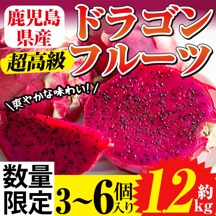 No.248 《数量・期間限定》鹿児島県産！ドラゴンフルーツ(1.2kg・3個～6個) 国産 鹿児島 日置市 産地直送 スイーツ デザート 果実 果物  くだもの フルーツ 栽培期間中 農薬不使用 無農薬 贈り物 贈答品【はまうえ果樹園】 - 鹿児島県日置市｜ふるさとチョイス - ふるさと ...